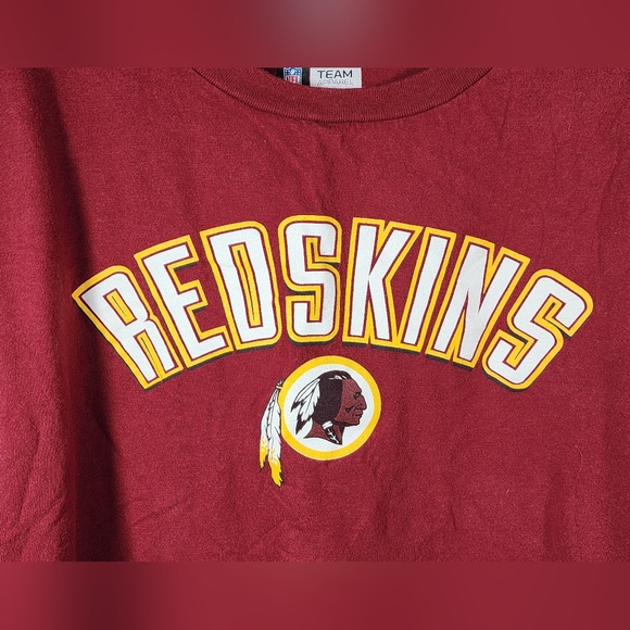 NFL TEAM APPAREL ADULT WASHINGTON REDSKINS T-SHIRT SIZE XL COTTON BURGUNDY GOLD - Picture 2 of 6